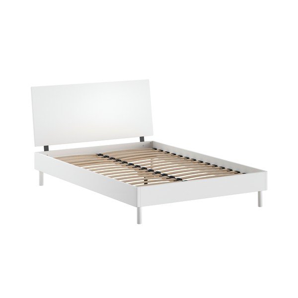 Letto matrimoniale bianco in faggio massiccio con rete inclusa 140x200 cm Forrest – Vipack