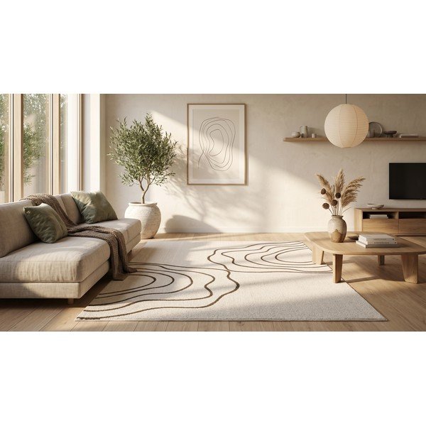 Tappeto beige 160x230 cm Pulse - ESTE-image-4