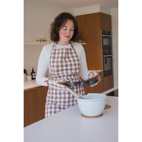 Set di guanti da forno in cotone 2 pz Gingham – Tiseco Home Studio-image-1