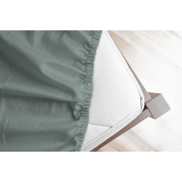 Lenzuolo con angoli verde in flanella 140x200 cm – Good Morning-image-1