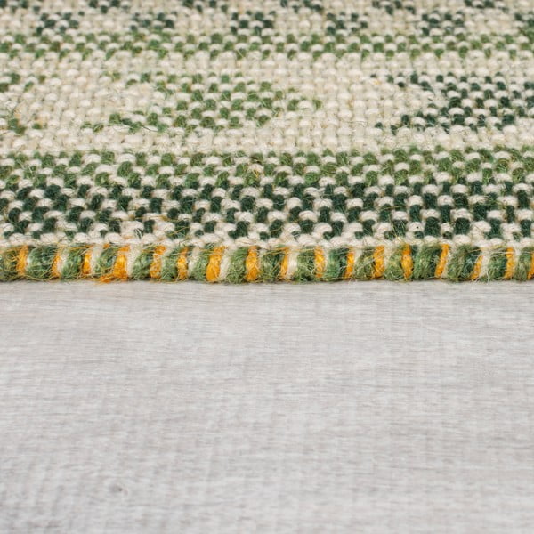 Tappeto verde in misto iuta 200x290 cm Mara Jute Border – Flair Rugs-image-4