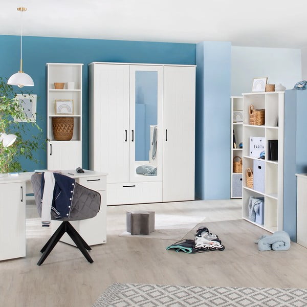 Libreria per bambini bianca 111x146 cm Sylt - Roba-image-1