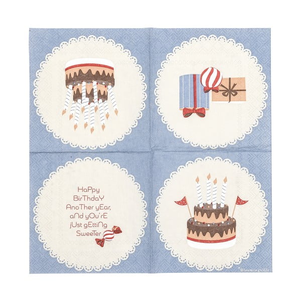 Set di tovaglioli di carta  20 pezzi Oscar - Bloomingville Mini-image-4