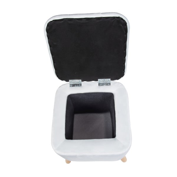 Sgabello in velluto grigio chiaro - Wenko-image-3