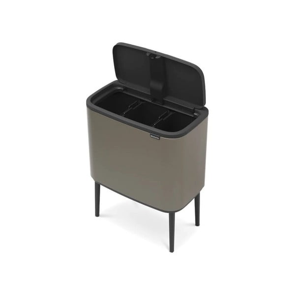 Bidone in acciaio grigio touch per raccolta differenziata 33 l Bo Touch Bin - Brabantia