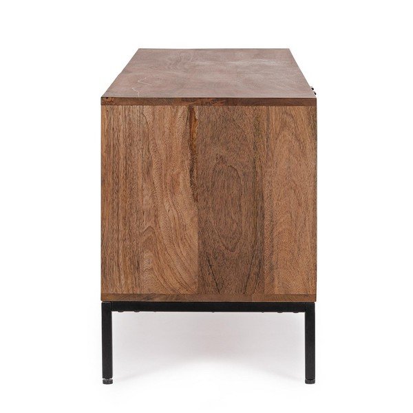 Mobile TV di colore naturale in mango massiccio 180x55x42 cm Kindia – Bizzotto-image-4