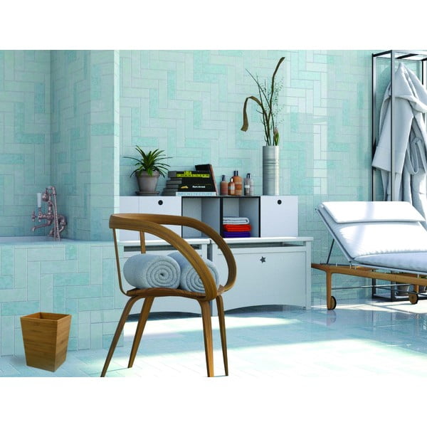 Cestino per la spazzatura di colore naturale in bambù 3 l – MSV-image-1