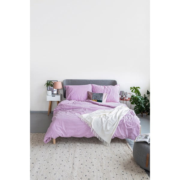 Lenzuola in cotone viola lavanda per letto singolo , 140 x 200 cm - Bonami Selection-image-3