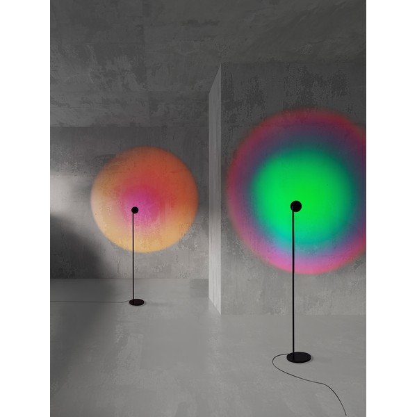 Lampada da terra LED nera opaca in metallo con struttura flessibile/con intensità regolabile (altezza totale 121 cm) Irida – Nova Luce-image-1