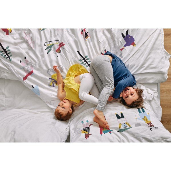 Biancheria da letto singola per bambini in cotone sateen 135x200 cm Funny Winter Crew - Butter Kings-image-1