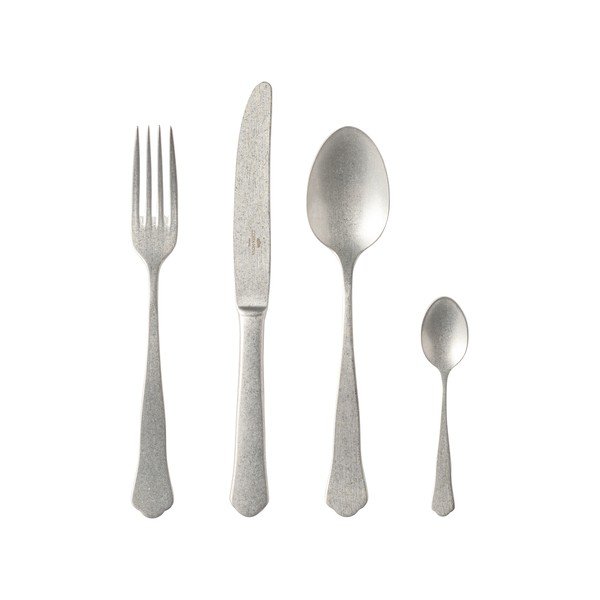 Posate argentate in acciaio inox 24 pz per 6 persone Prado – Costa Nova