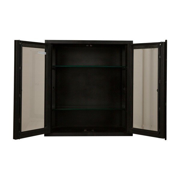 Armadio a muro in metallo nero Nino - Canett-image-1