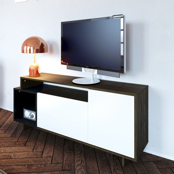 Tavolo TV bianco Kube - TemaHome-image-1