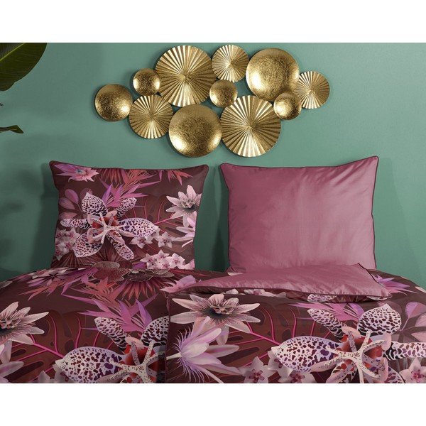 Biancheria da letto singola in cotone biologico Orchid, 140 x 200 cm Organic - Descanso-image-2