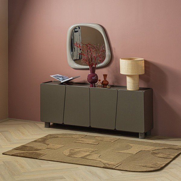 Tappeto marrone in misto lana 170x240 cm Livo – WOOOD-image-1