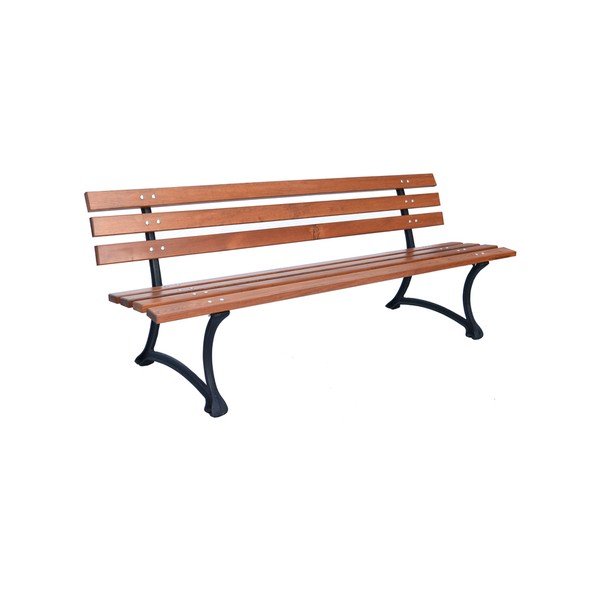 Panca da giardino di colore naturale in legno massiccio – Rojaplast-image-2