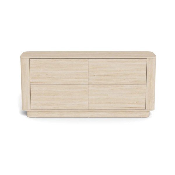 Credenza colore naturale chiaro con effetto rovere 160x75x40 cm Atmore – Actona-image-3