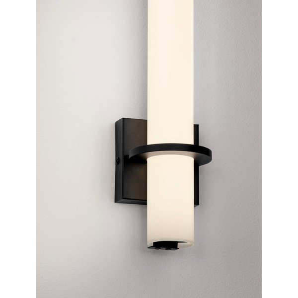 Lampada da parete LED bianca/nera opaca in acciaio Luca – Nova Luce-image-3