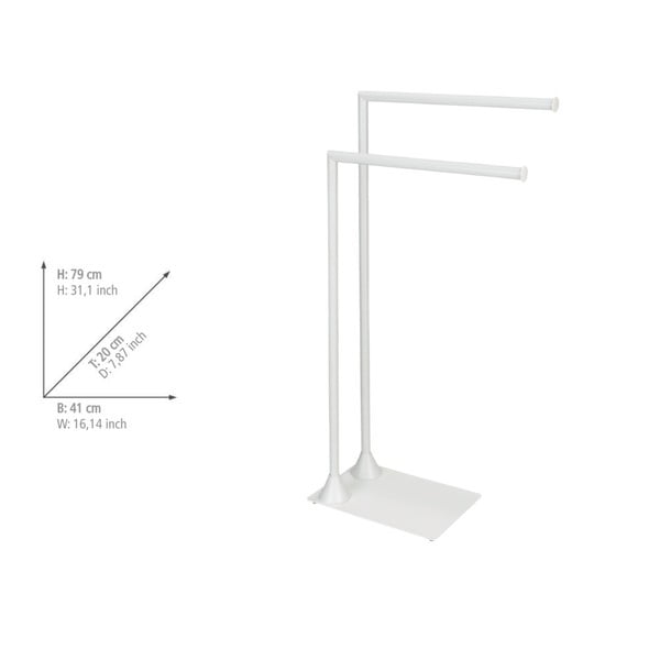 Portasciugamani in acciaio bianco Hella - Wenko-image-4