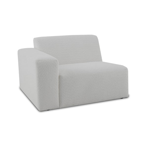 Modulo divano bianco in tessuto bouclé (angolo sinistro) Roxy - Scandic-image-1