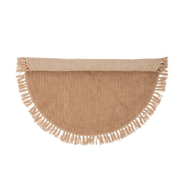 Tappeto rotondo in lana colore naturale ø 110 cm Lenea - Bloomingville-image-2