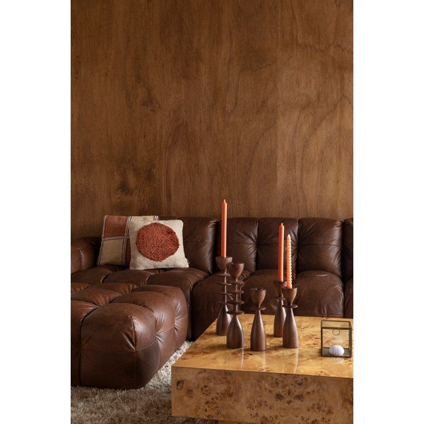 Divano componibile marrone con rivestimento in pelle 364 cm Hackman – Dutchbone-image-4