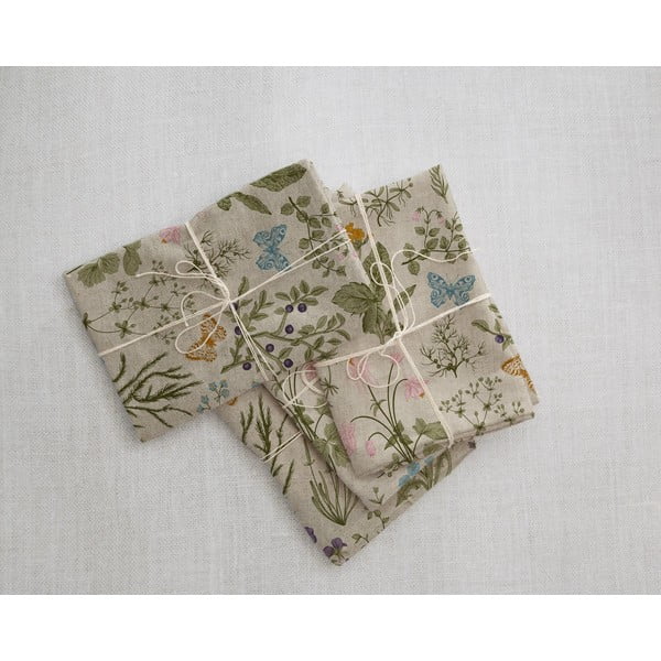 Tovaglioli in tessuto in set da 4 Botanical - Surdic-image-1