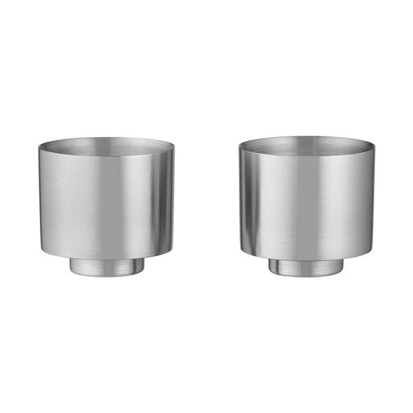 Tazzine in set con parete doppia argentate in acciaio inox 2 pz Makoto Steel – Blomus