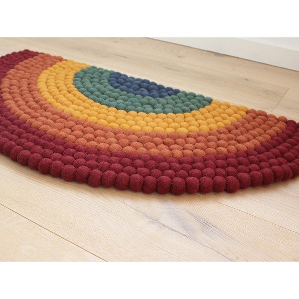 Tappeto in lana Ball per bambini Ball Rugs Multi Rainbow - Wooldot-image-1