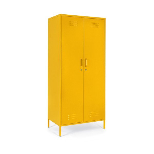 Armadietto giallo in metallo con chiusura a chiave 80x185x50 cm Cambridge – Yes Everyday-image-2