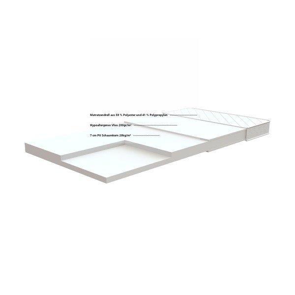 Materasso in schiuma fredda per bambini, 90 x 200 cm Basic Cool - Vipack-image-2