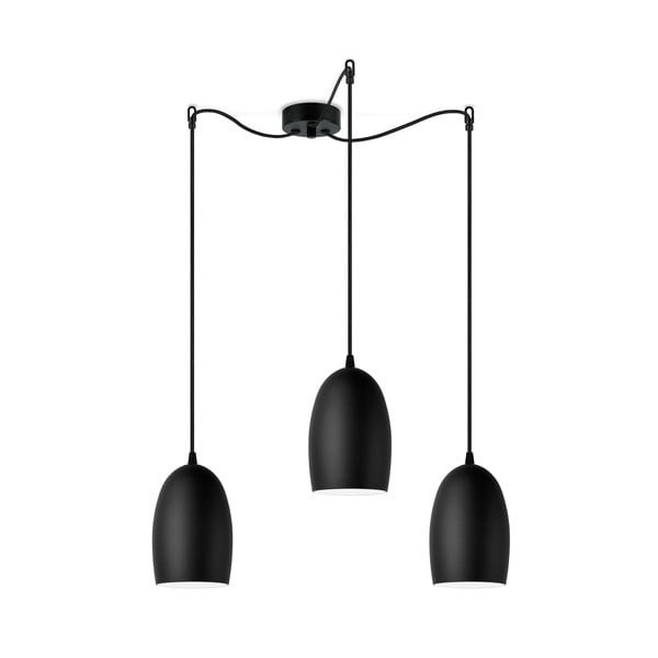 Pendente nero a tre bracci UME Matte, ⌀ 14 cm Ume - Sotto Luce