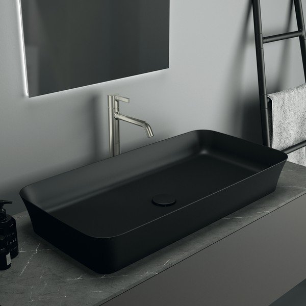 Tappo per lavandino nero opaco ø 7 cm Ipalyss – Ideal Standard-image-1