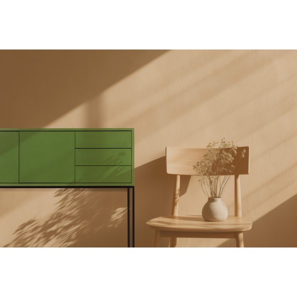 Cassettiera bassa verde 113x88,5 cm Scott - Really Nice Things-image-1