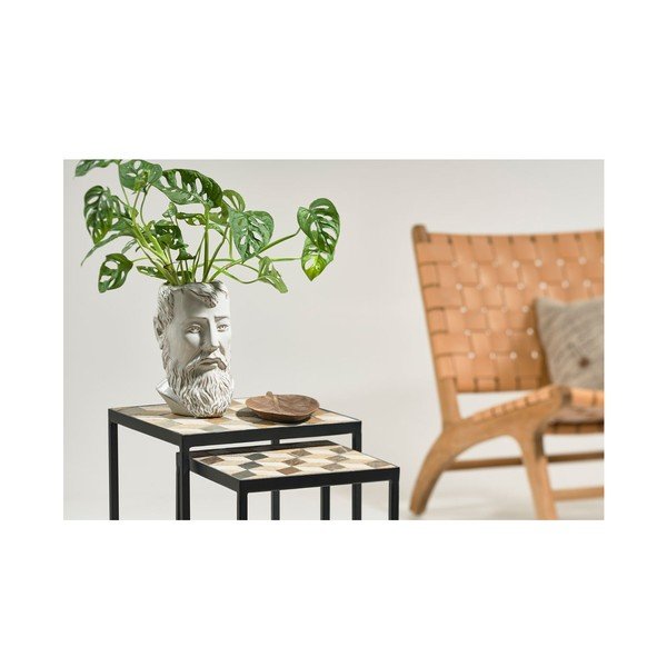 Vaso in gres bianco Calvi - Villa Collection-image-1