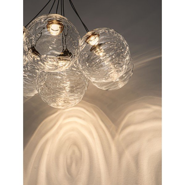 Lampadario LED color ottone in vetro con intensità regolabile ø 42 cm Blazik – Nova Luce-image-1
