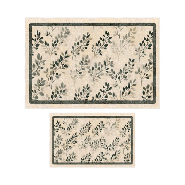 Set di tappetini per il bagno beige 2 pz 60x100 cm – Foutastic
