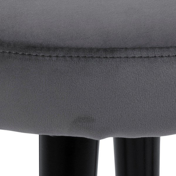 Sedia in velluto grigio Frisco - Actona-image-3