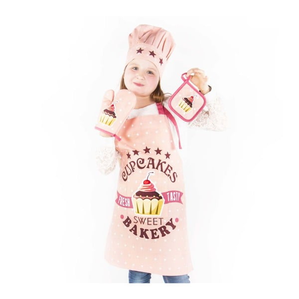 Set da cucina in cotone per bambini 4 pz Cupcakes - Tiseco Home Studio-image-3