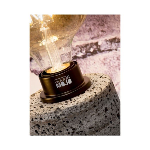 Šedá stolní lampa z lávového kamene Good&Mojo Galapagos, výška 20 cm-image-4