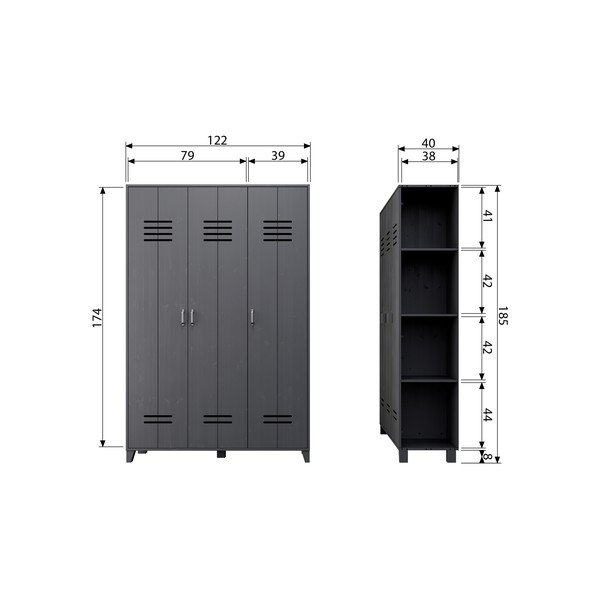 Tmavě šedá skříň vtwonen Locker-image-2