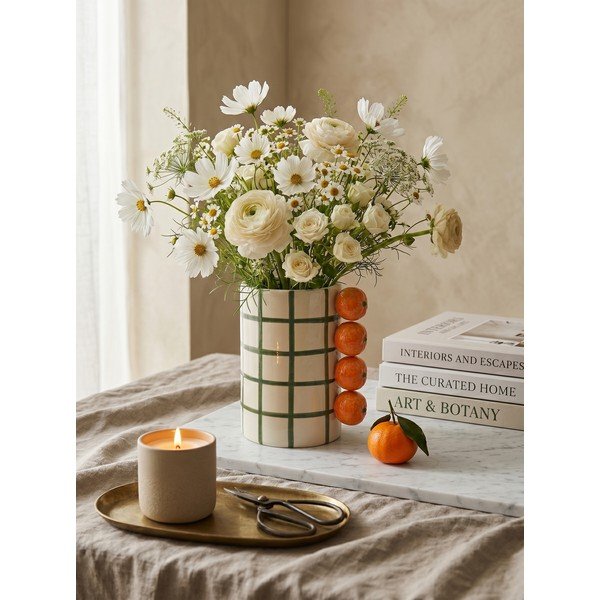 Vaso in ceramica (altezza totale 20 cm) Zeyra – Yes Everyday-image-1