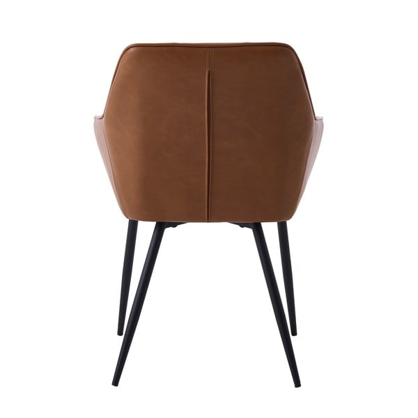 Set di sedie da pranzo marrone in imbottito con braccioli 2 pz Nolan Square – Unique Furniture-image-2