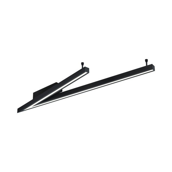 Apparecchio da soffitto a LED nero con controllo vocale/app mobile con paralume in metallo 35x127,5 cm Cicanto - CINQUE
