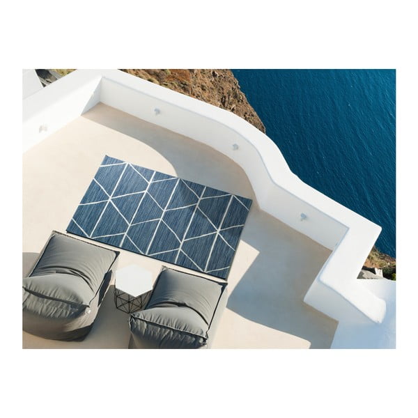 Tappeto blu per esterni , 60 x 110 cm Elba Geo - Universal-image-2