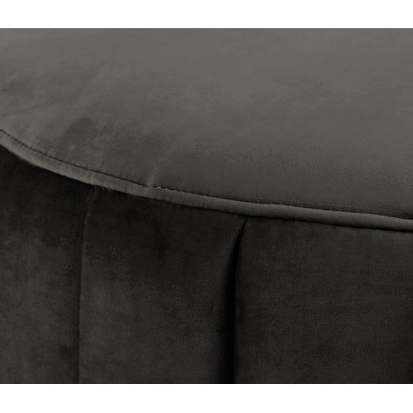 Pouf in velluto marrone-grigio , ⌀ 60 cm Doria - Actona-image-1