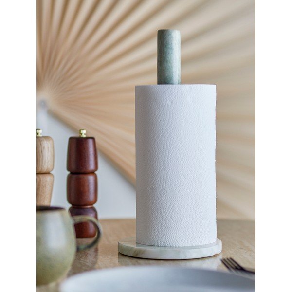 Portarotolo da cucina verticale verde chiaro in marmo ø 15 cm Emy – Bloomingville-image-1
