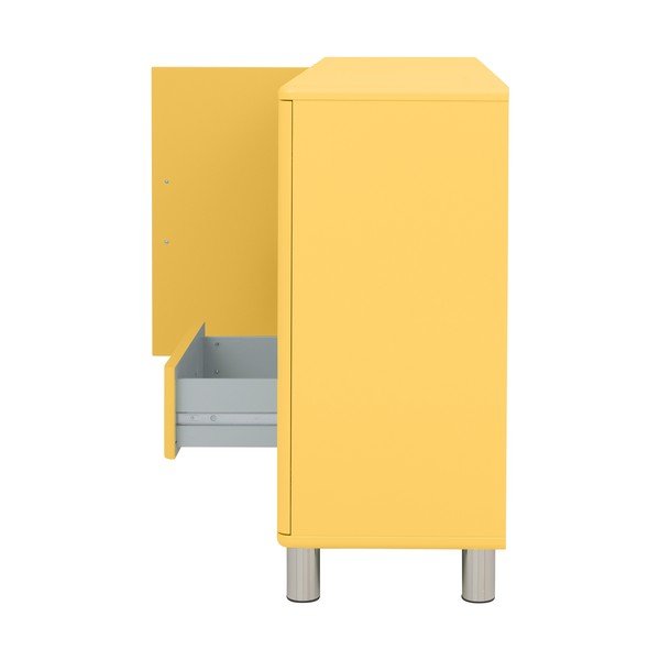 Cassettiera bassa gialla 146x92 cm Malibu - Tenzo-image-3