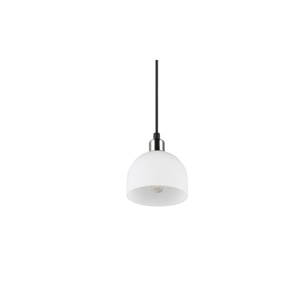 Lampadario bianco/argentato con paralume in vetro ø 12 cm Molly – Trio-image-2