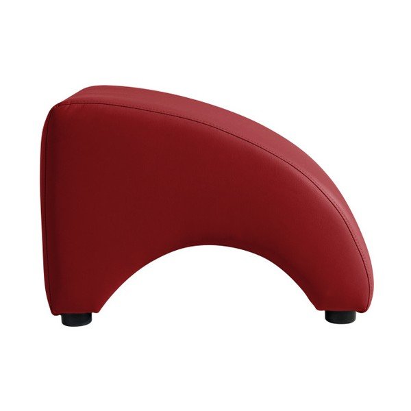Poggiapiedi Brandford rosso in similpelle - Max Winzer-image-1